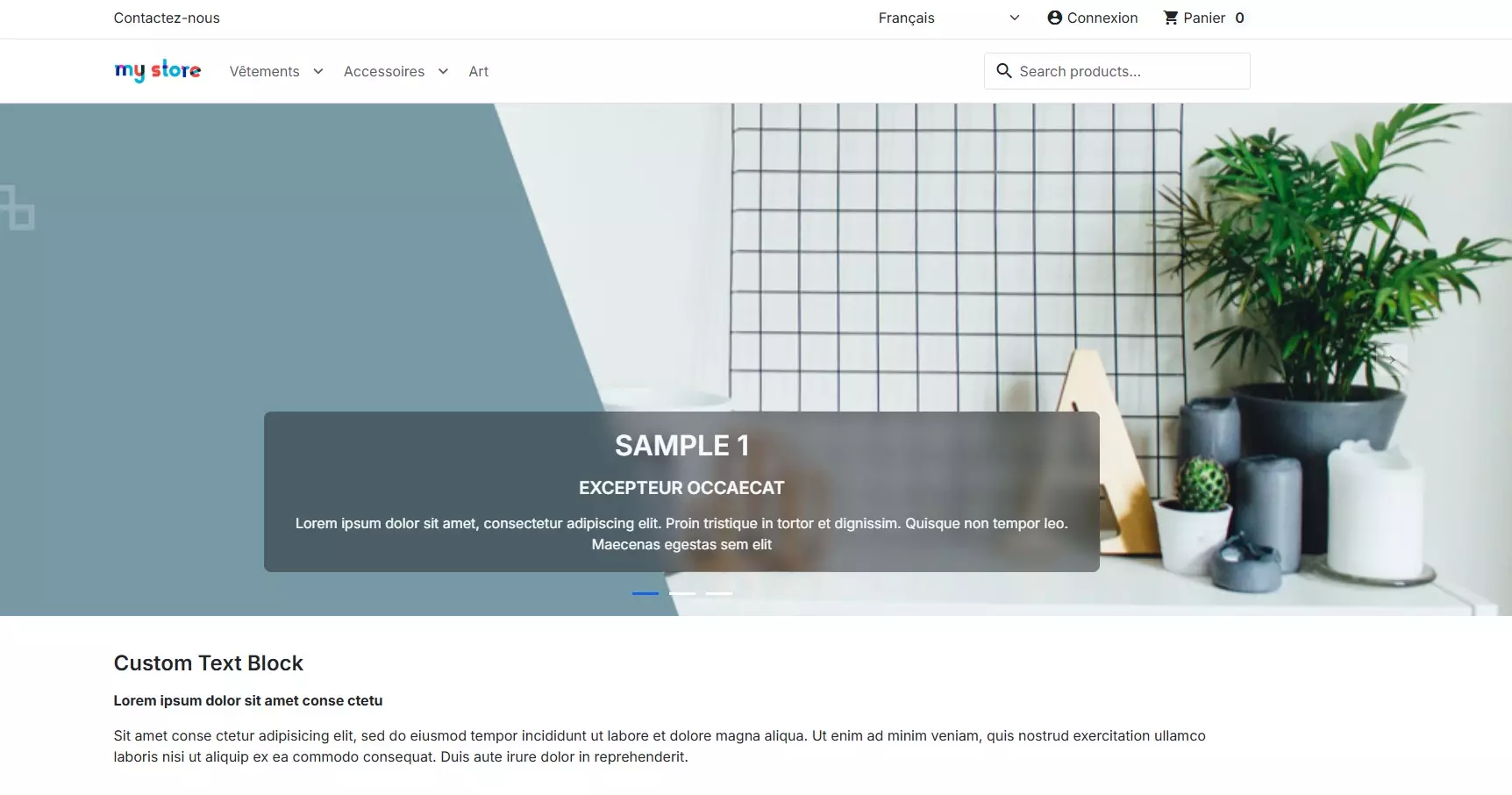 cran d'accueil prestashop v9