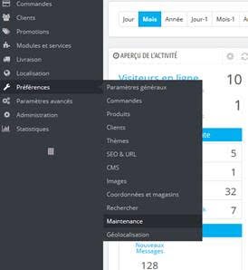 Comment mettre la boutique en maintenance