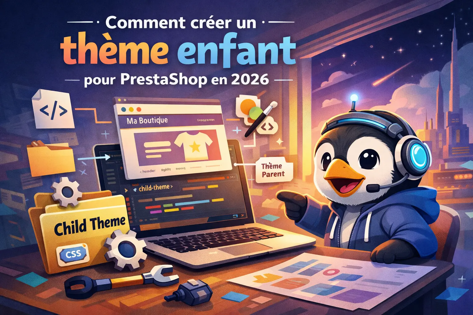 créer un thème enfant pour Prestashop
