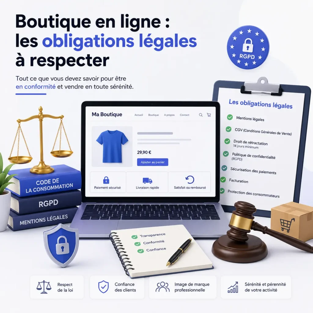 Les obligations légales à respecter pour un site ecommerce
