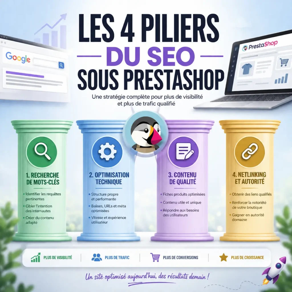 les 4 piliers du seo Prestashop