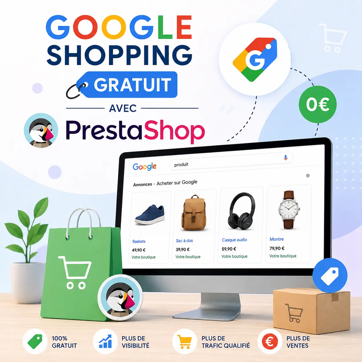 Google Shopping Gratuit Comment Référencer votre PrestaShop