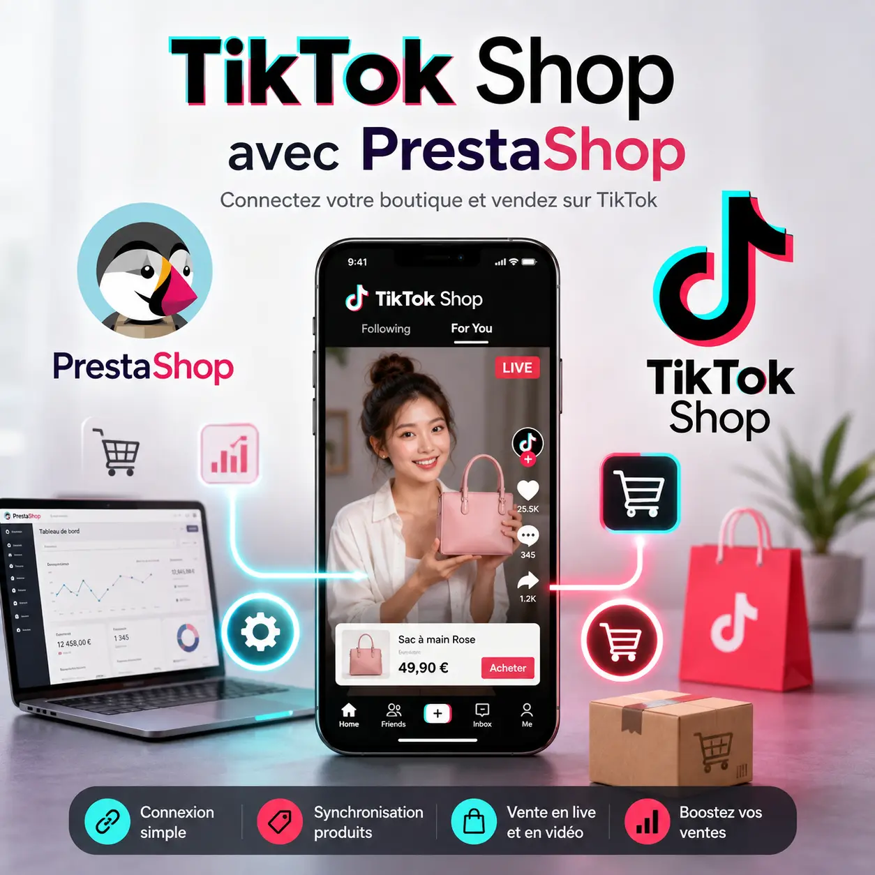 TikTok Shop comment vendre depuis votre boutique PrestaShop